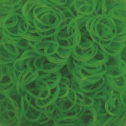 Rainbow Loom Element decorativ pentru proiecte DIY Verde 600buc