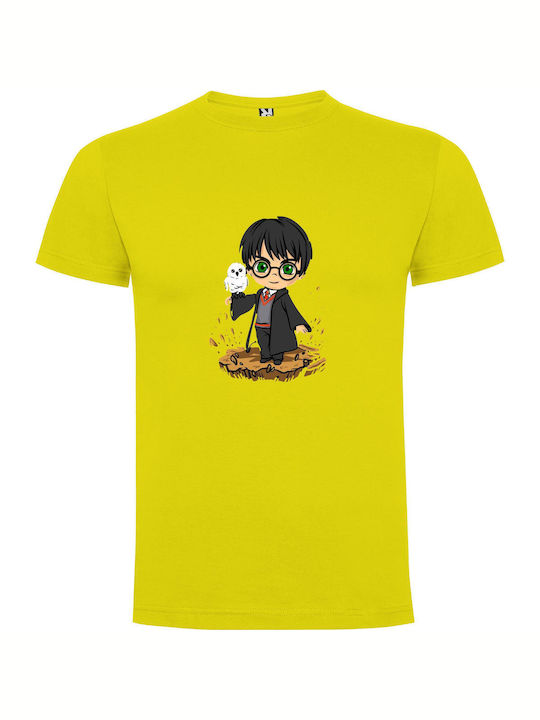 Enchanting Harry Potter Art T-shirt Harry Potter Gelb Baumwolle