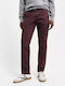 Hose Chino in Schlanker Passform Burgundisch
