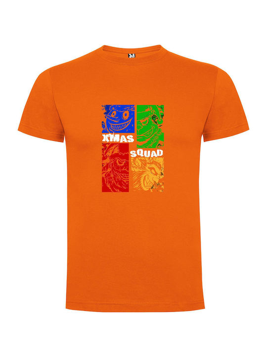 Squad T-shirt Orange Baumwolle