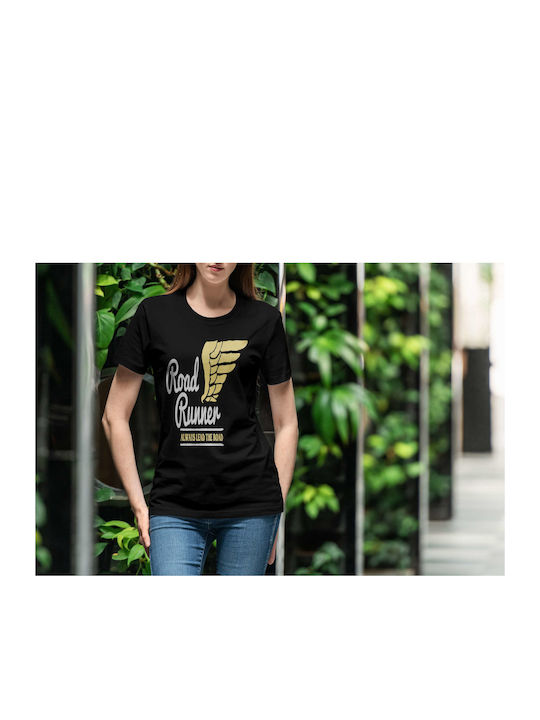 Road Runner Logo T-shirt Black Cotton