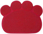 Cat Litter Mat Red Paw