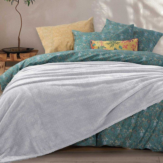 Nef-Nef Homeware Worth Κουβέρτα Fleece Μονή 160x220εκ. Grey