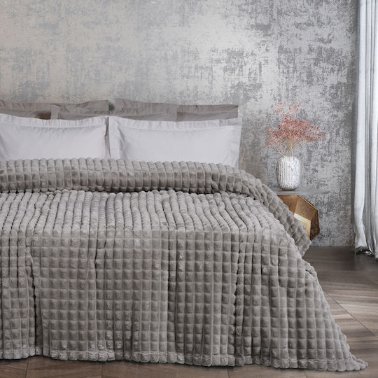 Das Home 1359 Κουβέρτα Fleece Υπέρδιπλη 220x240εκ. Grey