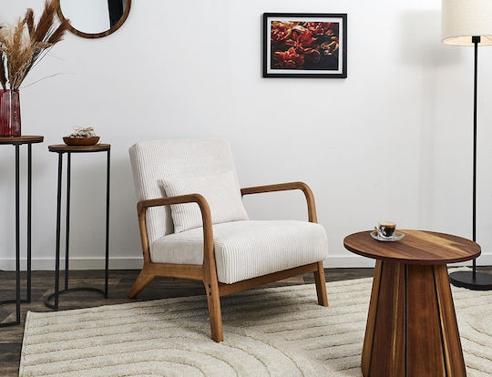 Πολυθρόνα 64.5x83.5x75cm Μπεζ Πολυθρόνα 64.5x83.5x75cm Μπεζ