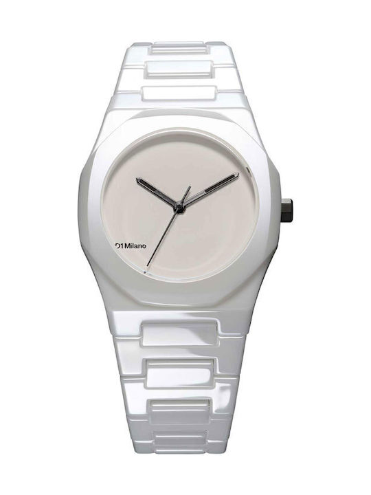 D1 Milano Men's Watch Battery with White Metal Bracelet