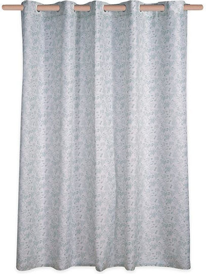 Nef-Nef Homeware Odete Shower Curtain with Hooks 180x200cm Green