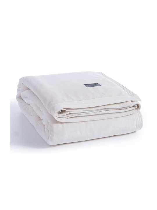 Nef-Nef Homeware Velosso Blanket Velvet Queen 230x240cm. Ecru