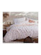 Nef-Nef Homeware Sheet Sets Queen with Elastic 160x200+35cm. Plant Ecru 4pcs