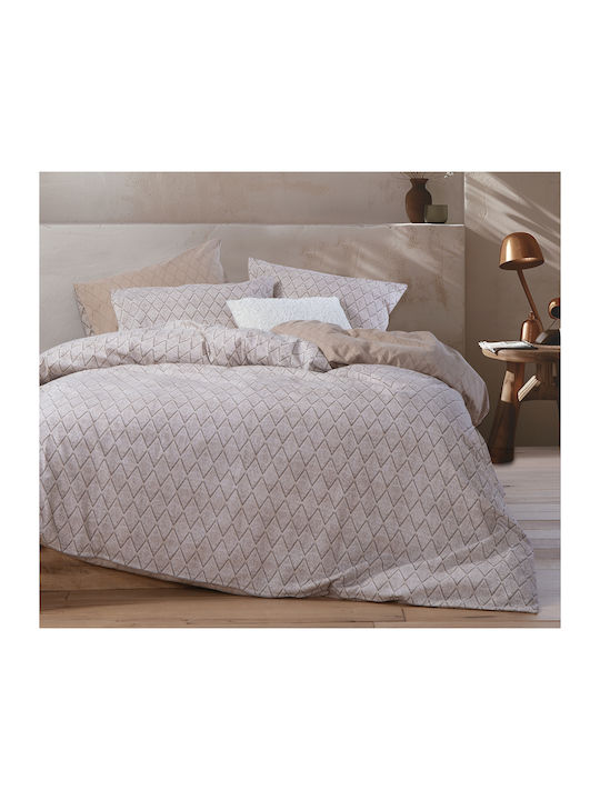 Nef-Nef Homeware Bettwäsche-Set Einzel Flanell 160x260cm. Torredo Beige 3Stück