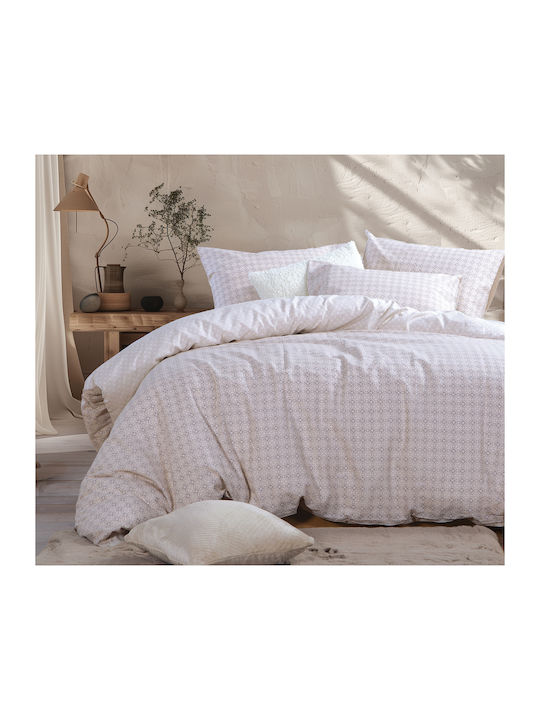 Nef-Nef Homeware Sheet Sets Single with Elastic 100x200+35cm. Module Ecru 3pcs