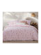 Nef-Nef Homeware Duvet Cover Set Cotton Queen with 2 Pillowcases 240x230 Plant Pink