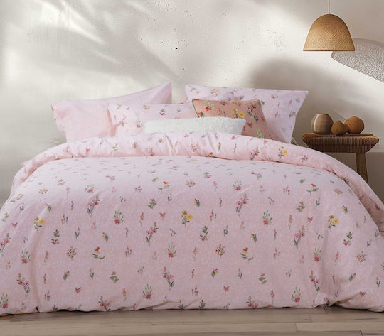 Nef-Nef Homeware Σετ Υπέρδιπλη 240x230cm Plant Pink