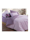 Nef-Nef Homeware Duvet Cover Set Cotton Single with Pillowcase 170x240 Lorelay Lilac