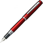 Platinum Writing Pen Medium Red made of Aluminum with Red και Blue Ink