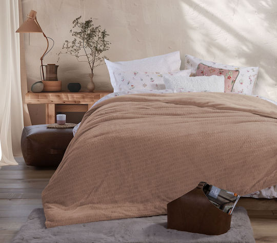 Nef-Nef Homeware Duvet Cover Queen 220x240cm Ezra Brown 240 GSMGsm