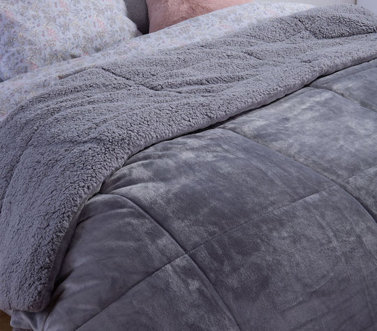 Nef-Nef Homeware Duvet Cover Single 160x220cm Singular Gray 250 GSMGsm