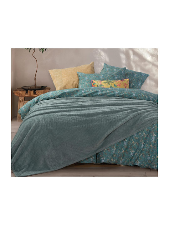 Nef-Nef Homeware Worth Κουβέρτα Fleece Μονή 160x220εκ. Πράσινη