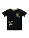 Παιδικό T-shirt Μαύρο King Gym