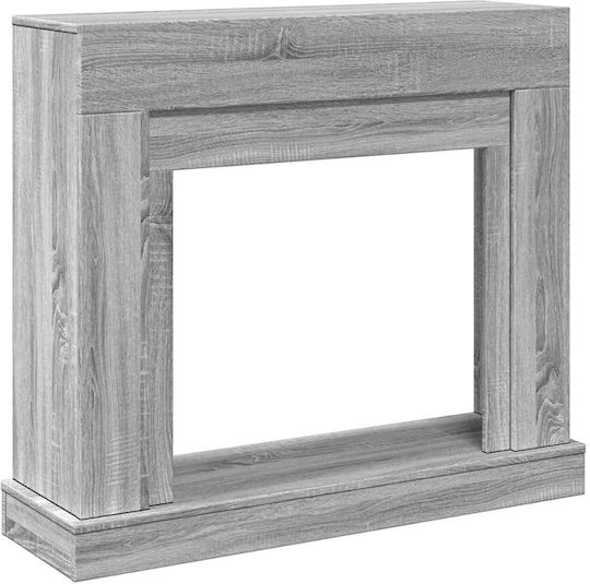 vidaXL Гориво за камини от метал 100x30x87.5см Сив