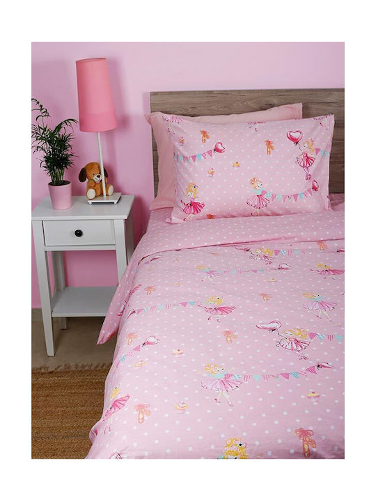 Sunshine Sheet Set Single with Elastic Band Cotton Feelings 30 Pink 105x205cm 3pcs