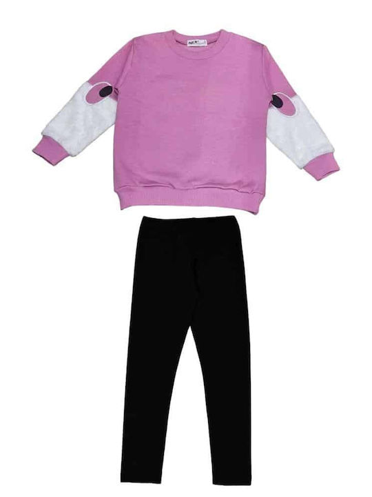 Nek Kids Wear Kids Set with Pants Winter 2pcs Lilac