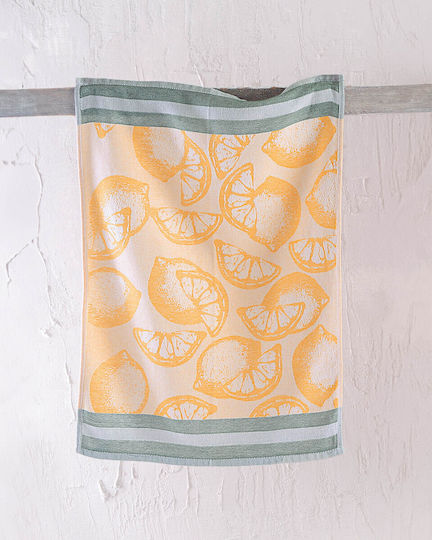 Rythmos Citrus Handtuch aus 100% Baumwolle in Gelb Farbe 50x70cm