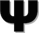 House Letter Sticker ''ψ'' 80 X 64 Mm Black Mat...