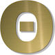 House Letter Sticker ''θ'' 80 X 64 Mm Gold Matt...
