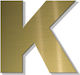 House Letter Sticker ''k'' 80 X 64 Mm Matte Gol...