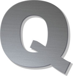 Γράμμα Κατοικιών Αυτοκόλλητο ''q'' 80 X 64 Mm Inox Ματ Πλαστικό Darvin Γράμμα Κατοικιών Αυτοκόλλητο ''q'' 80 X 64 Mm Inox Ματ Πλαστικό Darvin