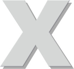 Hausbuchstaben-Aufkleber "x" 80 x 64 mm Weiß Ma...