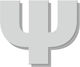 House Letter Sticker ''ψ'' 80 X 64 Mm White Mat...