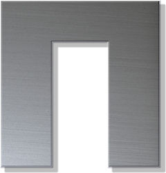 Γράμμα Κατοικιών Αυτοκόλλητο ''π'' 80 X 64 Mm Inox Ματ Πλαστικό Darvin