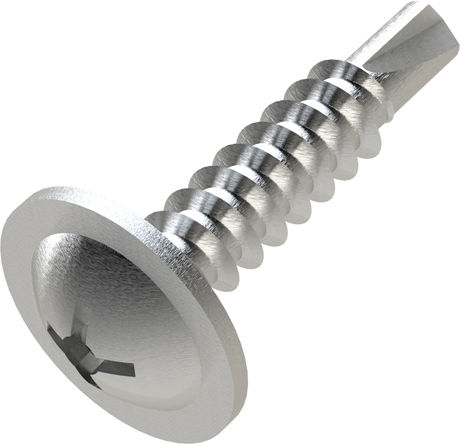 Selbstschneidend Bohrschraube Kreuzschlitz Verzinkt mit Durchmesser M4.2 und Länge 19mm