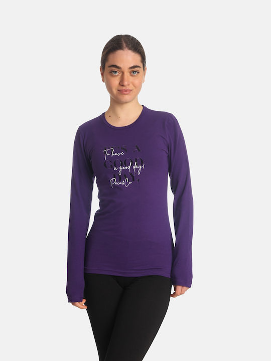 Paco & Co Women's Blouse Long Sleeve Purple