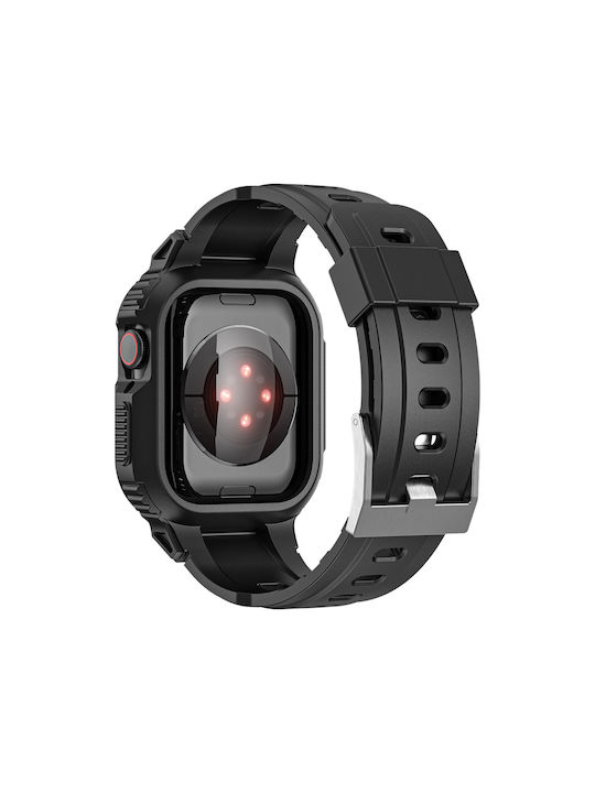 Curea Apple Watch 41mm 40mm 38mm Carcasă Siliconică Rezistentă la Șocuri Neagră