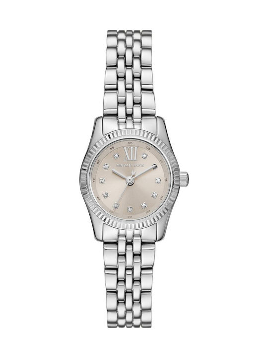 Michael Kors Lexington Γυναικείο Ρολόι 26mm Μπαταρίας με Ασημί Μεταλλικό Μπρασελέ