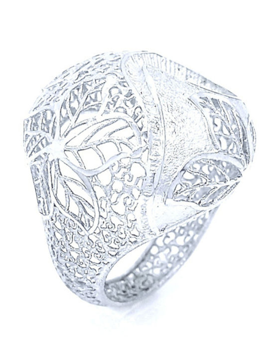 PS Silver Ring with Zircon made of Silver