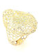 PS Silver Ring with Zircon made of Silver Gold Plated