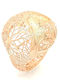 PS Silver Ring with Zircon made of Silver Gold Plated