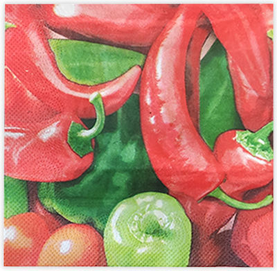 Paloma Servietten 20 Stück Food Peppers 33x33cm