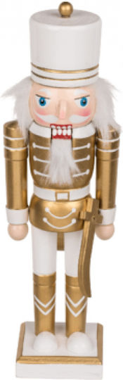 Out of the Blue Wooden Christmas Nutcracker 25cm Gold