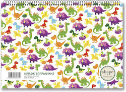 Shape IKE Bloc de Desen 40 Foi Dinozauri 1buc