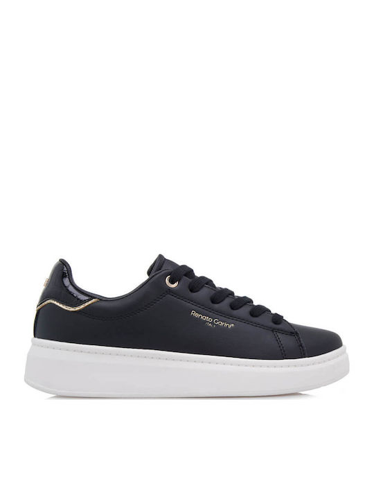 Adidași Flatforms Pentru Femei Negri Croco Negru Auriu Deschis