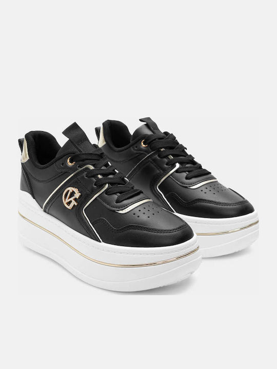 Damen Flatforms Sneakers BLACK