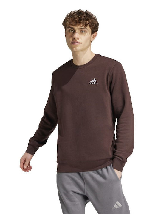 Adidas Sweatshirt Ανδρικό Φούτερ Καφέ