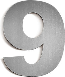 One Two Three Done Placă cu Număr în Argintiu C...