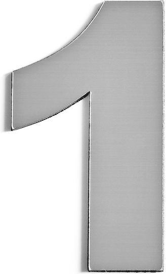 One Two Three Done Sign with Number in Silver Color Inox 8cm 13319-80-1-IN