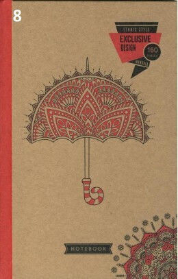 Company Fresh Notebook 80 Sheets Ruled Red Umbrella